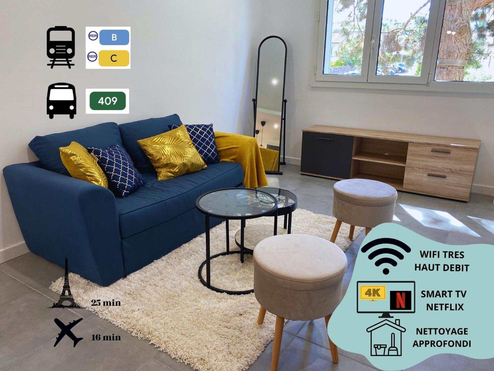 Bel Appartement Antony, 8Min Rer B A Pied, Proche Paris Et Orly Exteriör bild